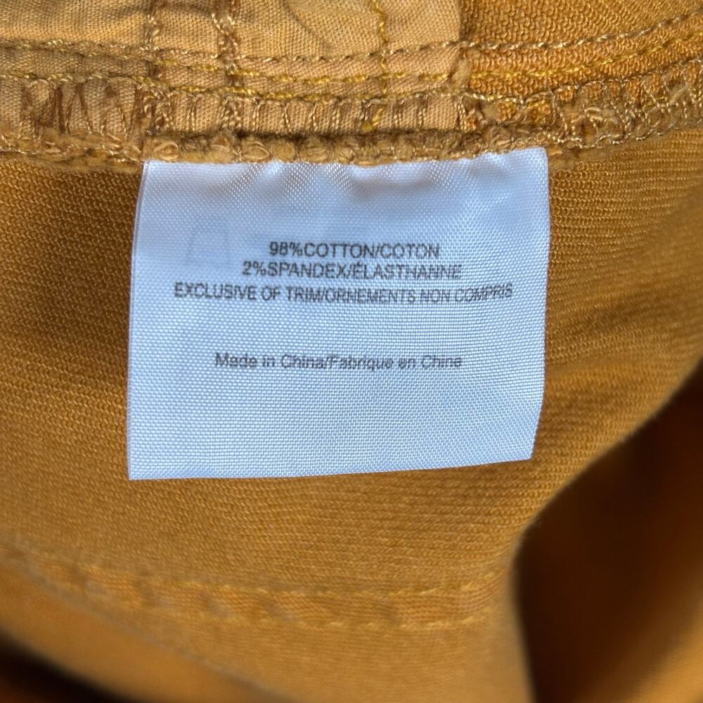 Tory Burch Ivy Super Skinny Mid Rise Jeans Women’s 30 Mustard Yellow Stretch - Picture 8 of 9
